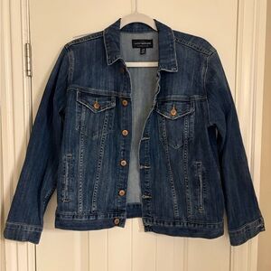 Large Lucky Brand Medium Blue Denim Trucker Jacket